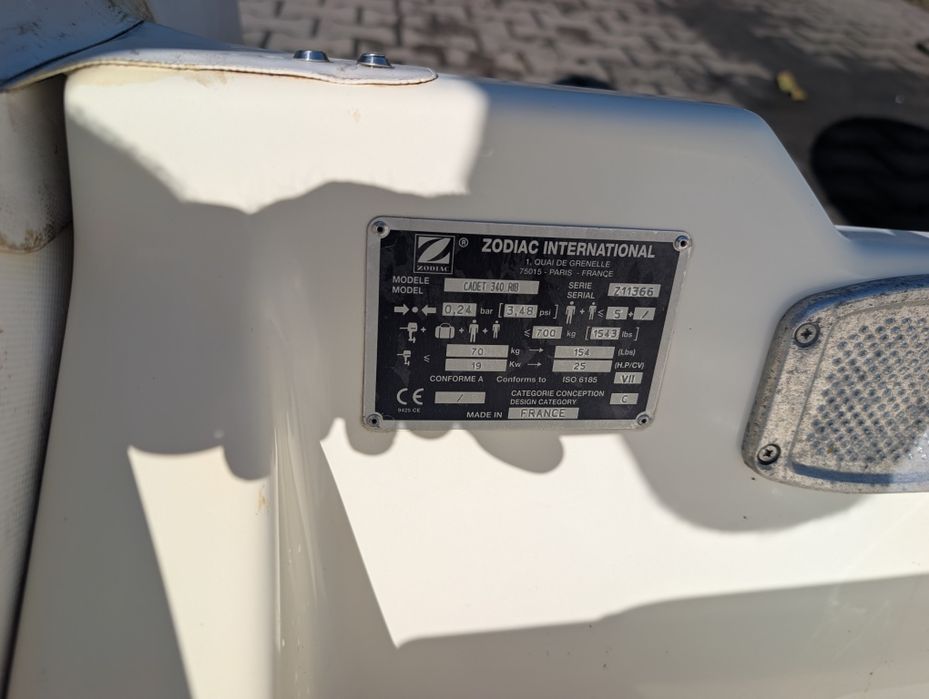 Rib zodiac lungime 3,60 m