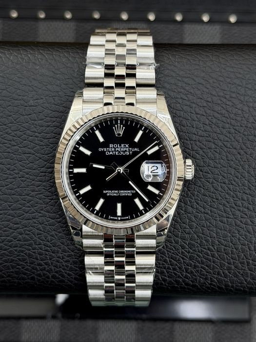 Rolex Date-Just 36mm Black Dial ETA 3235
