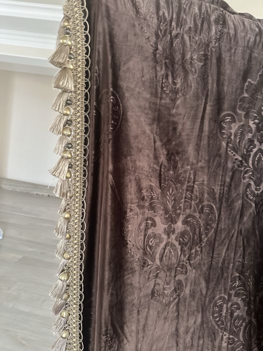 Шторы бархат шикарные с бахрамой