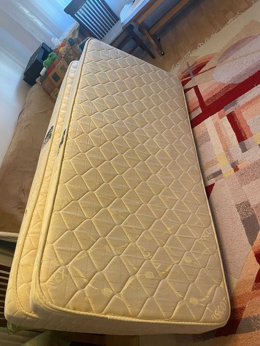 Pat supraetajat metalic + 2 saltele Viscotex Super Ortopedică