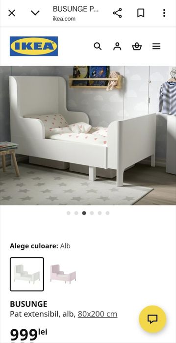 Pat busunge + saltea ikea 80x200