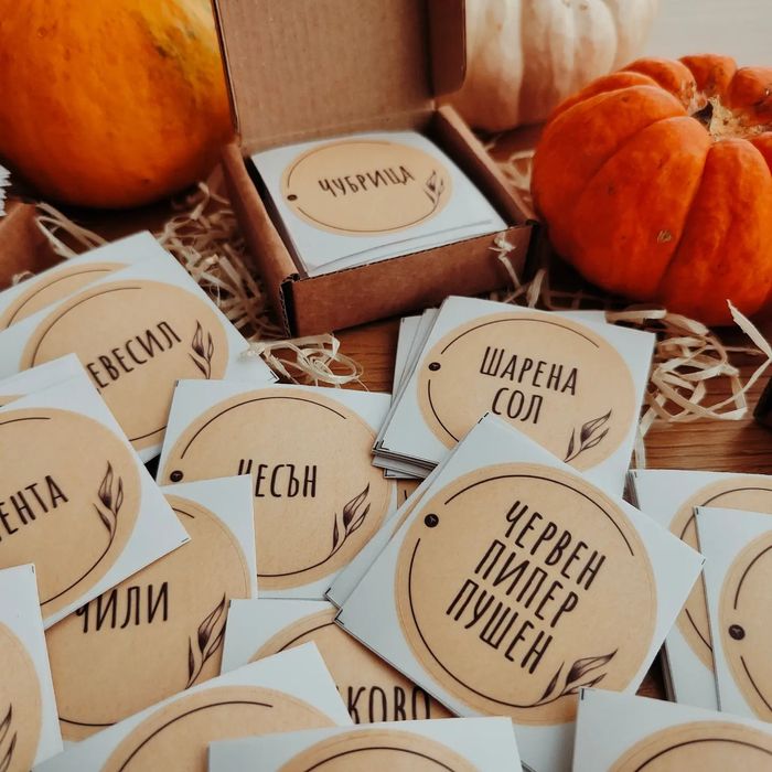 Стикери / Етикети за подправки Natural