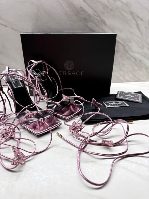 RARE!! Sandale Versace roz din piele