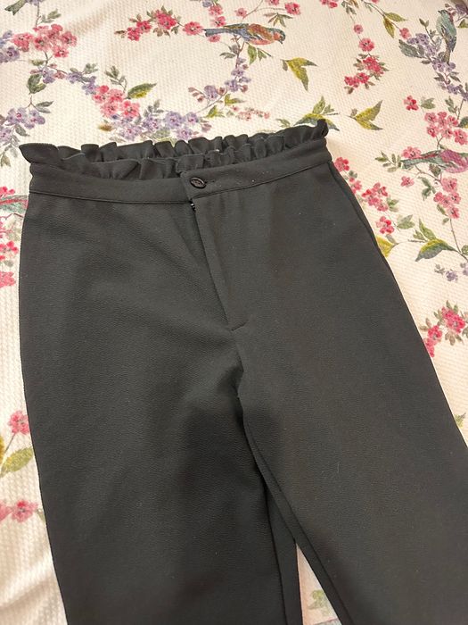 Черен панталон с висока талия