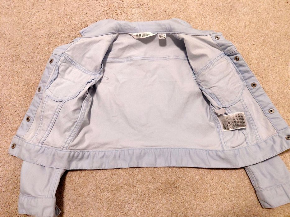 H&M Дънково яке с щампа, Елза Замръзнало кралство, размер 116