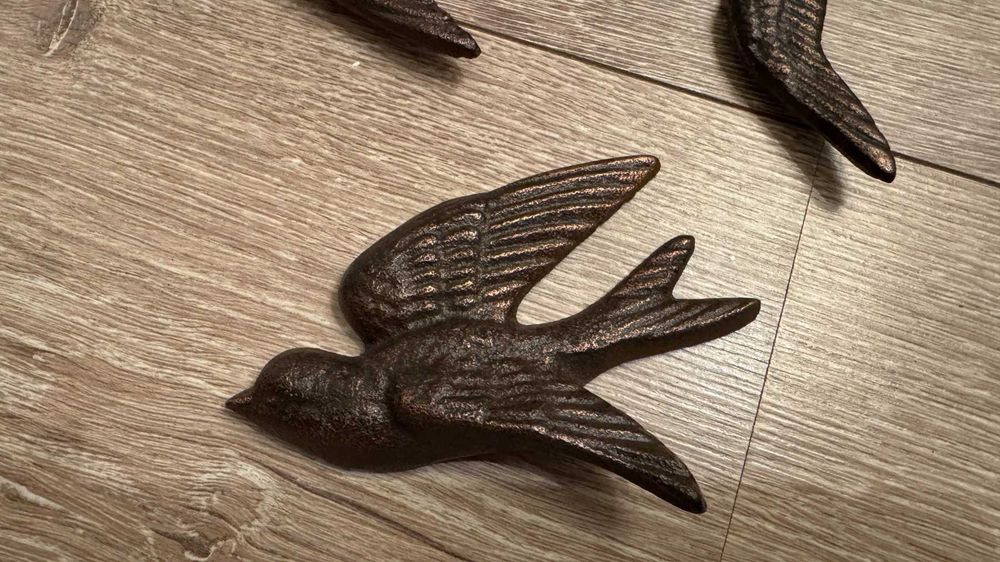 Комплект 3бр. декоративни чугунени лястовици, 452гр