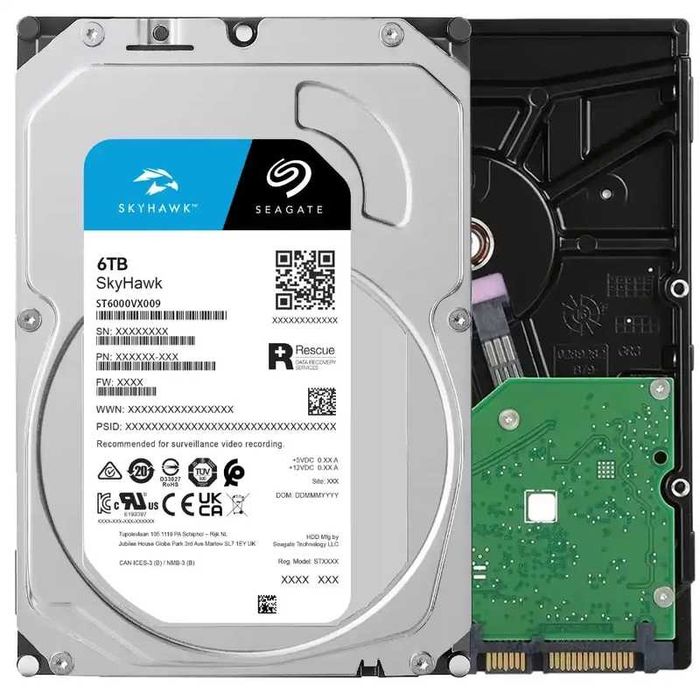 HDD 6 TB Seagate SkyHawk 5400 rpm sata 3 buffer 256 hard disk 6TB nou