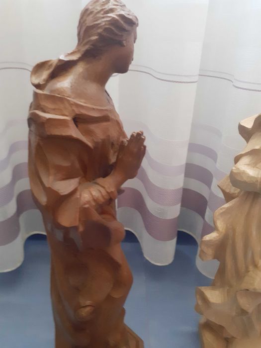 Fecioara Maria statueta lemn 53 cm