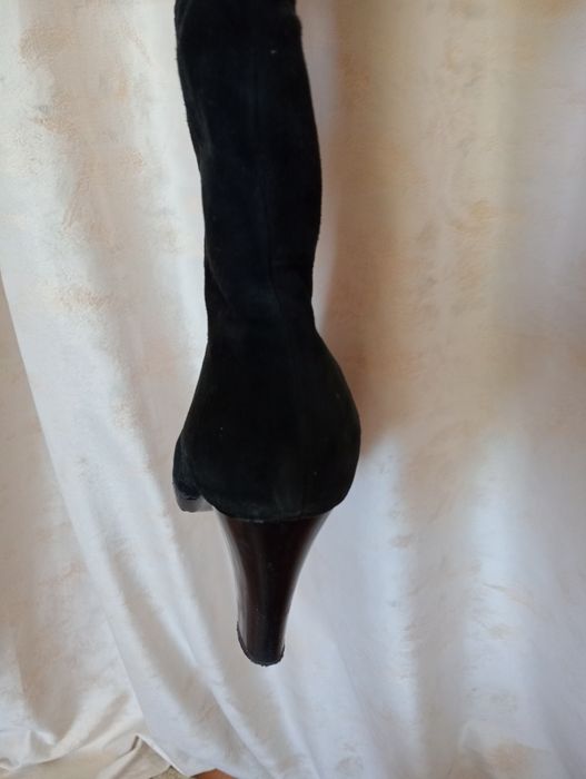 Сапоги зимние замшевые