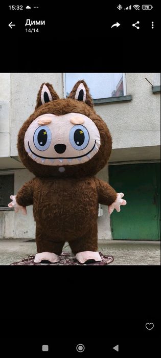 костюм на  лабубу 2.60 костю  е чисто нов не ползван