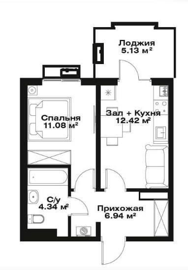 Golden Hous Продаётся 2 комнатная ор-р ИНХА