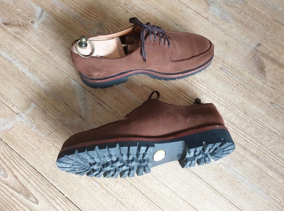 Pantofi derby Fabian Zug piele întoarsă, mărimea 42