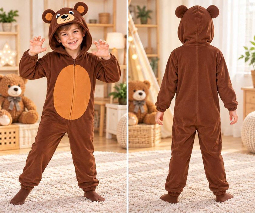 Costum Ursulet onesie, copii 6-8 ani, NOU, Halloween, serbare.