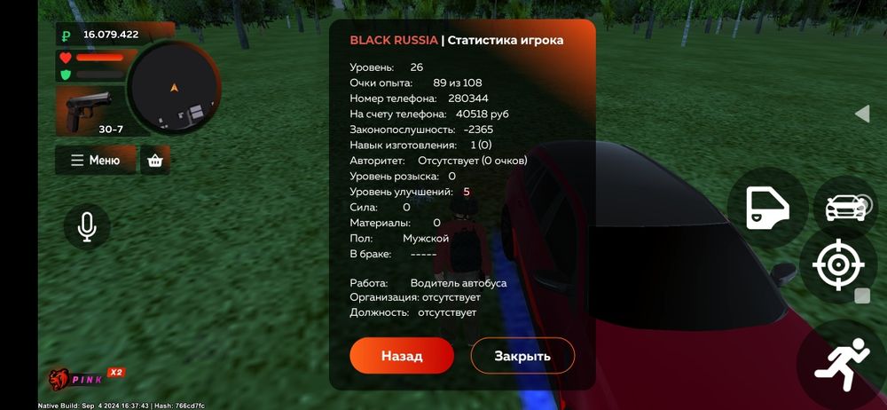 Аккаунт Black Russia