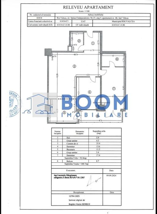 Apartament NOU 3 Camere | Zona Centrala | Parcare Inclusa | Tva Inclus