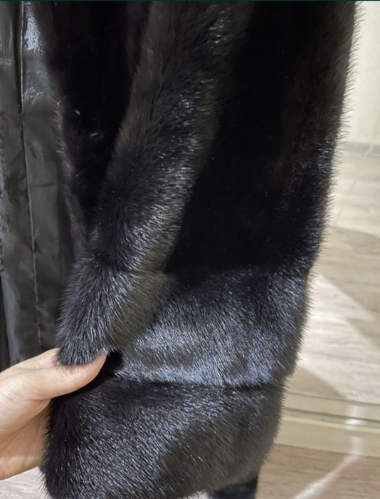 Шуба норковая чёрный бриллиант