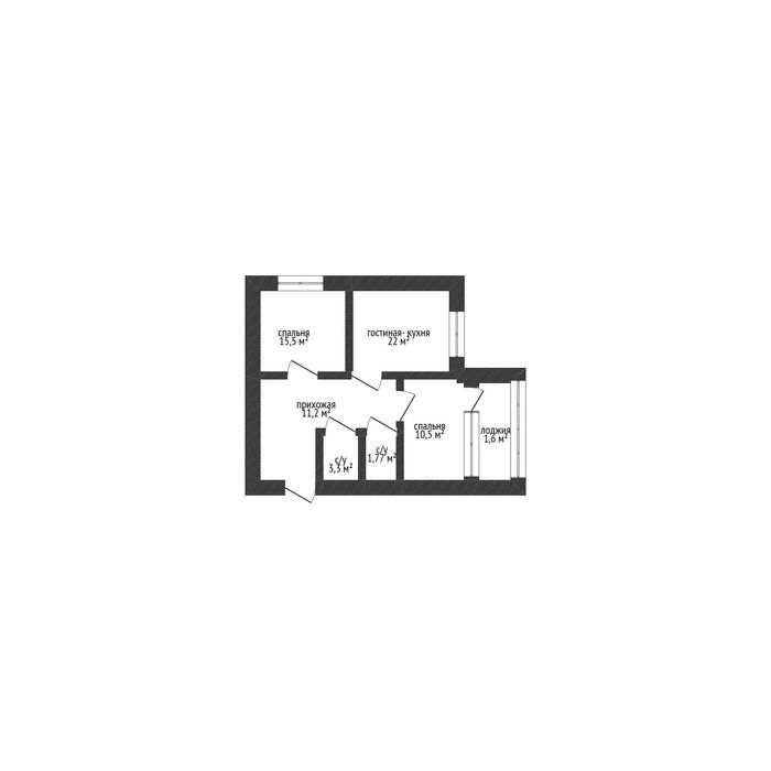 Евро-3 комнатная квартира