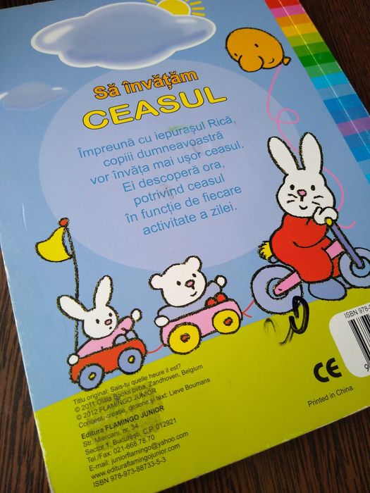 Cărticica copii "Sa învățăm ceasul"