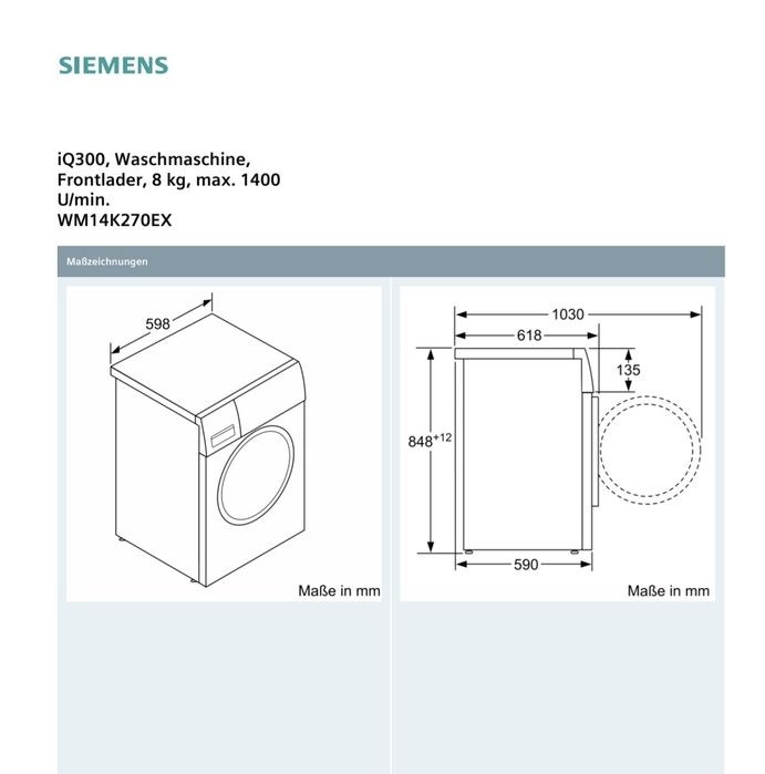 Пералня Siemens, 8  кг, А+++