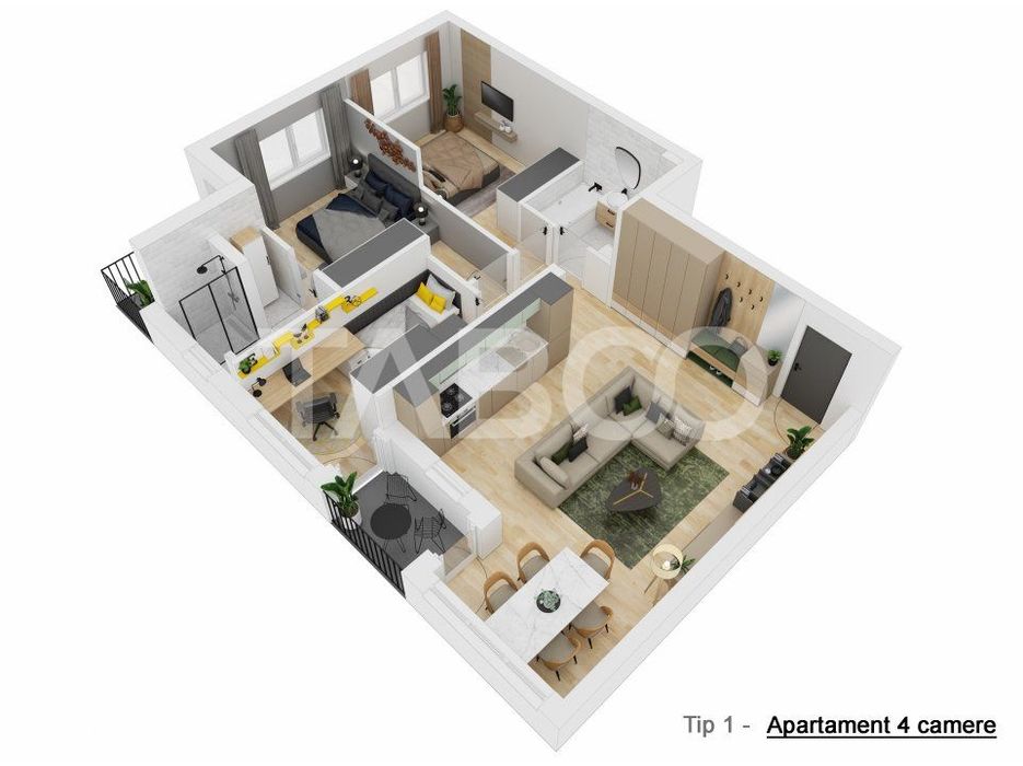 COMISION 0% Apartament 4 camere 81 mpu LOC PARCARE zona Doamna Stanca — fotografia 1