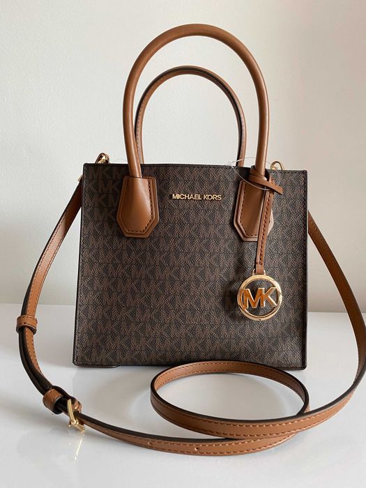 Оригинална Чанта MICHAEL KORS от кожа/брандирано платно с лого