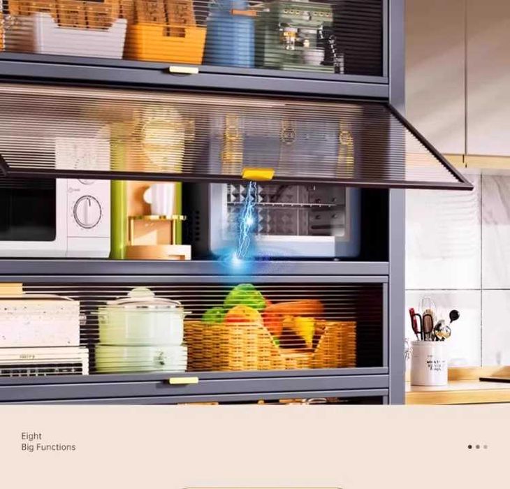 Idish va mahsulotlar uchun metall oshxona shkafi