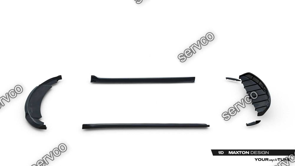 Pachet Set Splitter Exterior Lip Prelungiri Body kit tuning Tesla Model 3 2017-2023 v4 - Maxton Design