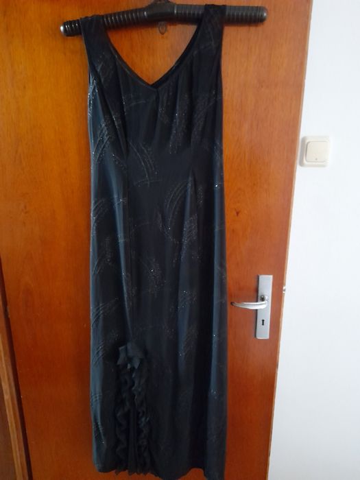 Черна официална рокля -дълга