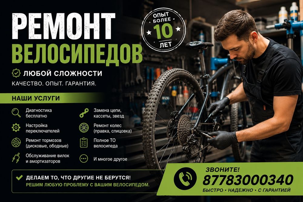 Астана Ремонт Велосипедов