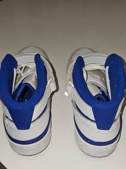 Кроссовки adidas синие mid forum