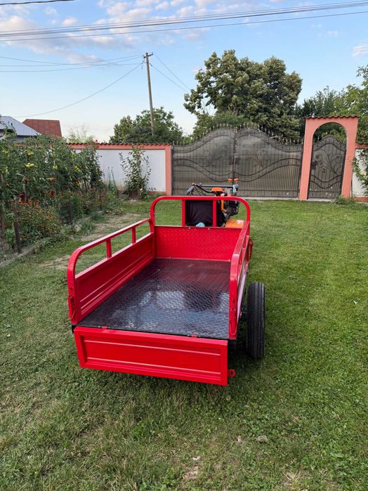 Motocultor O'Mac MC8000 8 CP (252 cc) + Remorcă DKD + freze / pachet complet, stare excelentă