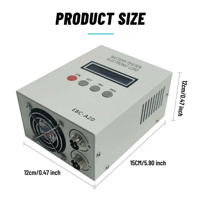 Tester de capacitate reală a bateriilor (scule, etc) EBC-A20 Încărcare 5A, descărcare 20A, 80W. Sarcină electronică