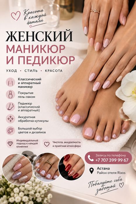 Маникюр педикюр на выезд