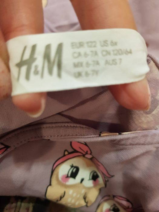 Рокля от памучно трико H&M 122 размер