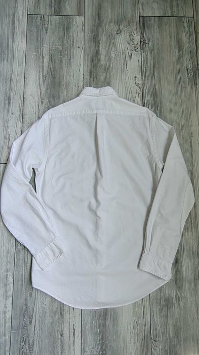 Нова бяла памучна мъжка риза  с дълъг ръкав POLO RALPH LAUREN р-р М - 175