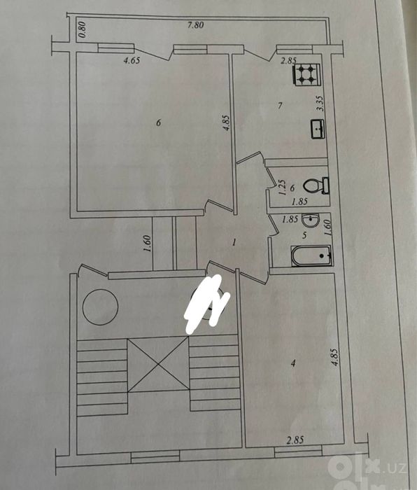 Саид Барака/Центр 2х комнатная отд вход 65м2
