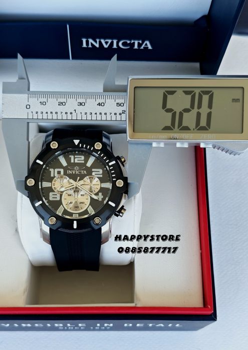 INVICTA Diver Black/Silver 52 mm, Инвикта нов мъжки часовник