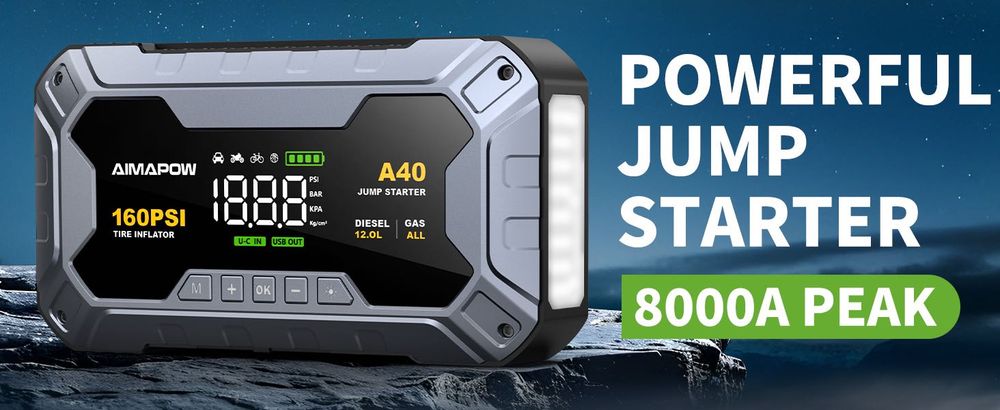 Starter de pornire de 8000A ,160PSI cu compresor de aer, baterie auto 12V ,sigilat