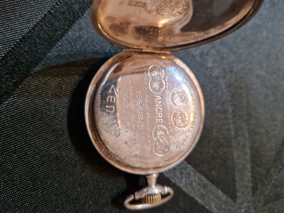 Страхотен антикварен швейцарски джобен часовник ZENITH