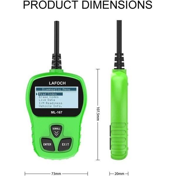 Tester auto profesional universal OBD2 Lafoch ML-167