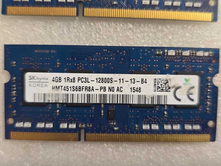 Memorie RAM laptop Hynix 4GB PC3-12800 DDR3-1600MHz 1.35V Low Voltage