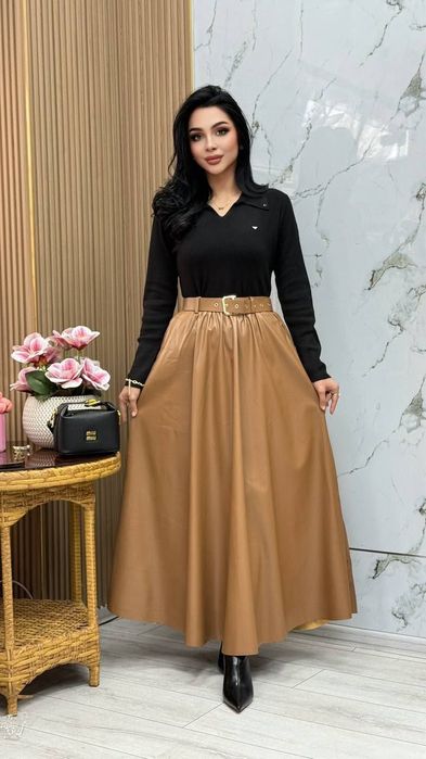 Женские юбка кожа юбка