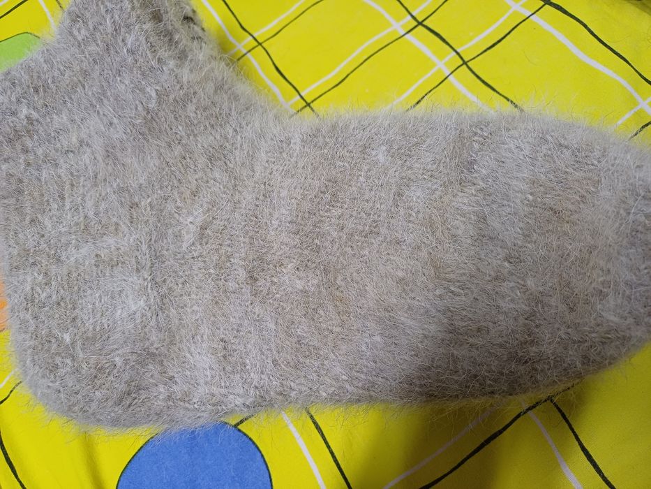 Носочки из пушистой собачьей шерсти