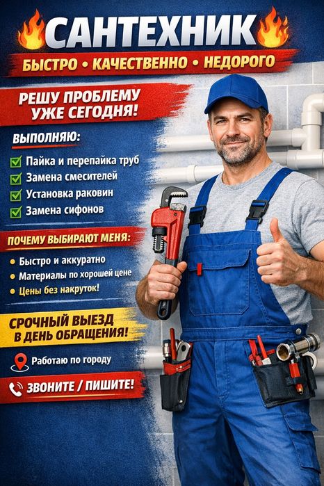 Сантехник-быстро и качественно!