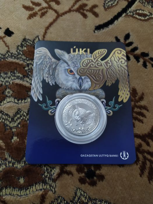 Монета  Филин пруф 200 тенге