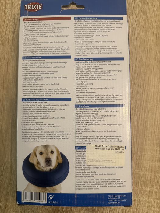 Guler de protecție gonflabil pentru câini, mărime S 14-18