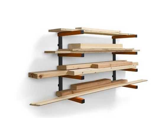 BORA Portamate PBR-0410 – Organizator metalic pentru lemn / raft de perete