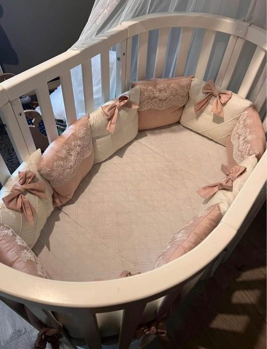 Lenjerie , apărători, pătură, baldachin cu suport metalic bebeluși