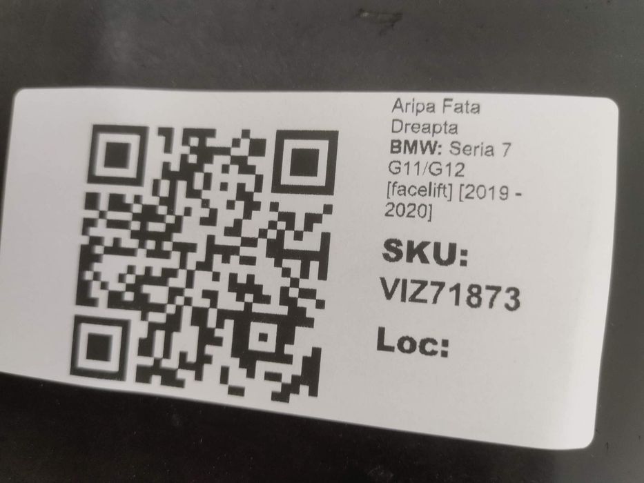 Aripa Fata Dreapta BMW Seria 7 G11/G12 [facelift] 2019 2020 LCI Origin