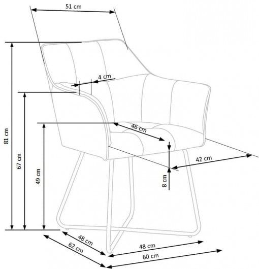 Scaune tip fotoliu modern din catifea bej, picioare metalice negre (Dining / Living / Birou)